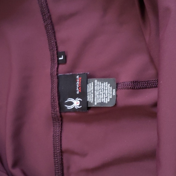 EUC SPYDER Full Length Leggings with Side Pockets. Color is Cabernet. Size L. - Picture 4 of 4